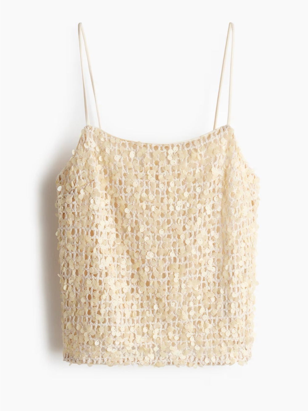 H&M Sequined Mesh Top